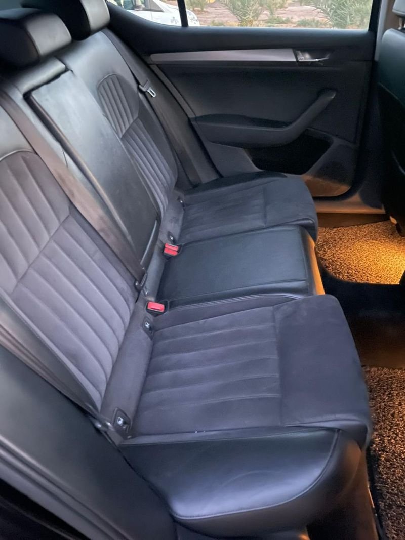 Rear seat of our saloon car