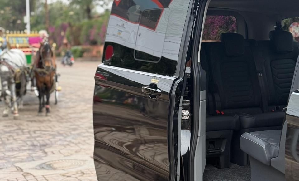 Our van with its sliding door open